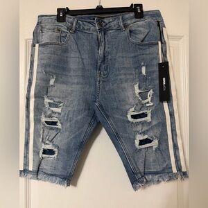New w/ Tags!!!! Fashion Nova Men's Distressed Denim Shorts